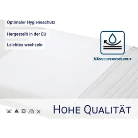 ZOLLNER Matratzenauflage wasserdicht 90 x 150 cm Weiß