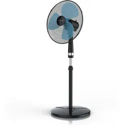 Brandson Standventilator mit 3 Geschwindigkeitsstufen, Standfuß höhenverstellbar, Ventilator mit hohem Luftdurchsatz, Oszillationsfunktion 80°