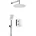 TRIZERATOP Unterputz-Duschset mit Thermostatischer Chrom