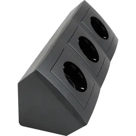 McPower Steckdosenblock Flair 0,15 m Anthrazit 3 St.