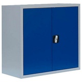 Lüllmann Stahlschrank 530301 enzianblau, lichtgrau 80,0 x 38,3 x 75,0 cm, aufgebaut