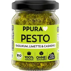 PPURA Pesto Basilikum, Limette und Cashews bio