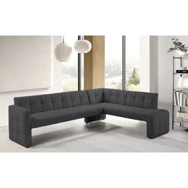exxpo - sofa fashion Essbank EXXPO - SOFA FASHION "Barista, bequem und elegant, hohe Bodenfreiheit", grau (anthrazith), B:265cm H:83cm T:199cm, Sitzbänke, Essbank, Eckbank Barista bequem und elegant, hochwertige Detailverarbeitung