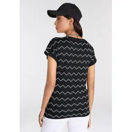 KangaROOS Kurzarmshirt Schwarz/Weiß 32/34