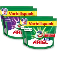 Ariel All-in-1 PODS Flüssigwaschmittel-Kapseln Jahresvorrat 208 Waschladungen