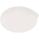 Villeroy & Boch Flow Ovale Servierplatte, 36 cm Premium Porzellan, Weiß