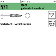 F. REYHER Nchfg. GmbH & Co. KG Sechskantholzschraube DIN 571 8 x 150 Stahl galv.verz. 50 Stück