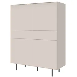 LeGer Home by Lena Gercke Highboard 111 x 141,9 x 42 cm Beige (Kaschmir)