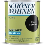 SCHÖNER WOHNEN Home Buntlack 750 ml schwarz glänzend