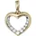 Jobo Herzanhänger 333 Gold bicolor mit 9 Zirkonia