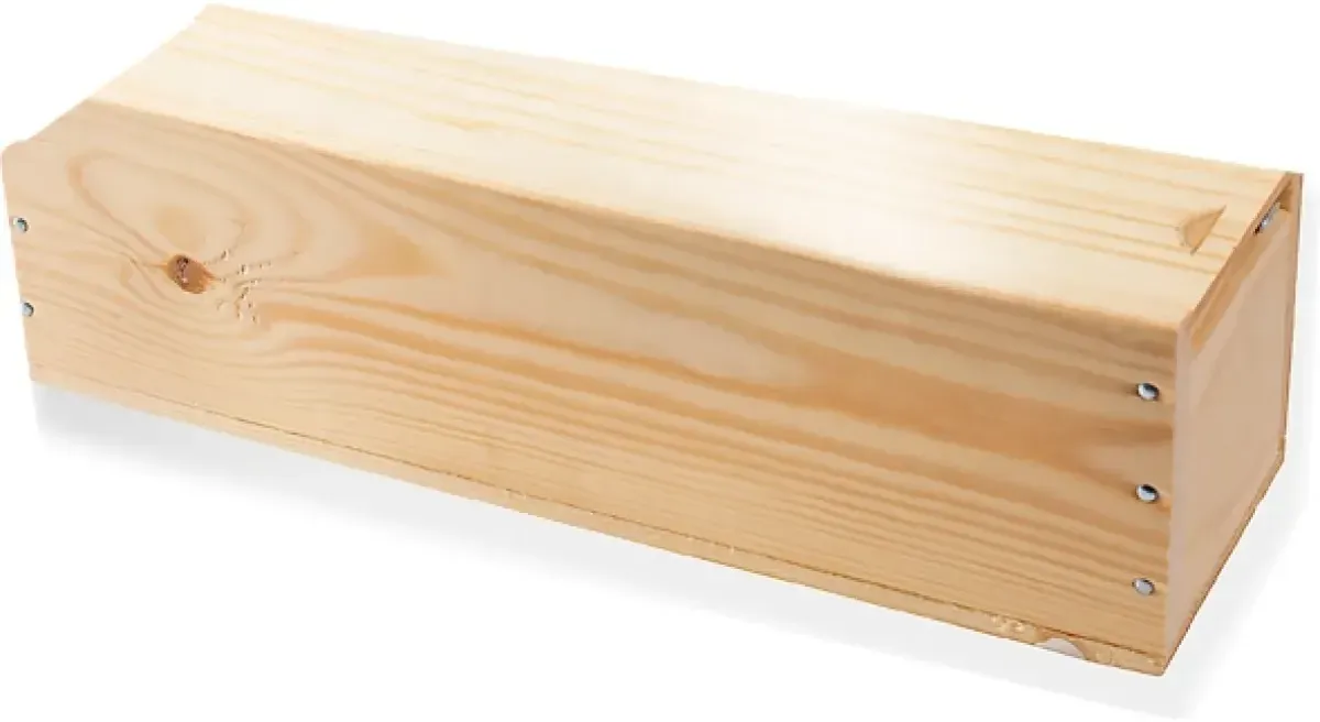 Holzkiste mit Schiebedeckel für 1 Flasche