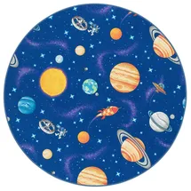 Snapstyle Kinder, Blau Textil, Rund in 7 Größen