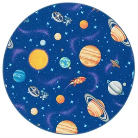 Snapstyle Kinder, Blau Textil, Rund in 7 Größen