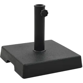 vidaXL Schirmständer Quadratisch 8 kg Polyharz Schwarz