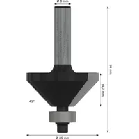 Bosch Fasefräser 8 mm B 11 mm L 15 mm G 56 mm 45°