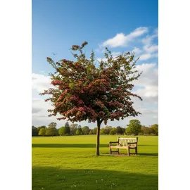 pflanzen-boering Crataegus ‘Paul’s Scarlet Rotdorn-Stämmchen Gesamthöhe 180-190 cm