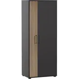 MÖBELPARTNER Aktenschrank Hank, 701971 schwarz, eiche 3 Fachböden 65,1 x 41,0 x 163,6 cm