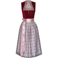 Alpenmärchen Dirndl Langes Dirndl Adele in rot - ALM1024 gelb 44
