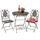 DanDiBo Ambiente DanDiBo Sitzgruppe Eisen Garten Antik Bistroset AVIS Bistrotisch mit 2 Stühlen klappbar Metall Gartentisch