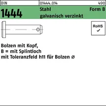 F. REYHER Nchfg. GmbH & Co. KG DIN 1444/ISO 2341 St. Bolzen 10 h11 x 25 x 20,5 galvanisch verzinkt, m. Splintloch gal Zn S