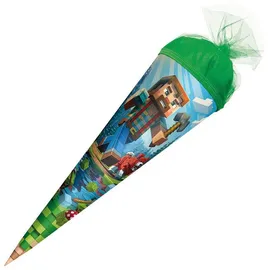ROTH Schultüte Roth Schultüte Block Game 50 cm, rund, Tüllverschluss