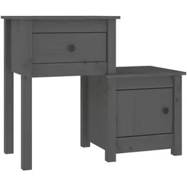 vidaXL Nachtschrank 2 Stk. 79,5 x 38 x 65,5 cm Grau