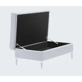 flexlux Pouf »Fiore« Kaltschaum, Füße Alu weiß