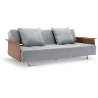INNOVATION LIVING Schlafsofa mit Armlehnen Long Horn Excess Stoff Grau Granit