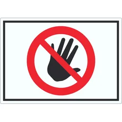Bitte nicht anfassen Symbol Aufkleber A0 (841x1189mm)
