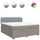 vidaXL Boxspringbett mit Matratze Taupe 180x200 cm Stoff