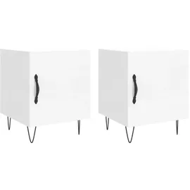 vidaXL Nachtschrank 2 Stk. 40 x 40 x 50 cm Weiß