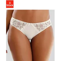 PETITE FLEUR Slip, (3 St.), mit leicht transparenter Jacquardspitze