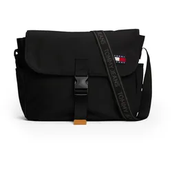 Messenger Bag TOMMY JEANS "Men TJM ESSENTIAL DAILY MESSENGER Messenger" Gr. B/H/T: 37 cm x 31 cm x 11,5 cm, schwarz (black) Damen Taschen Herren Tasche