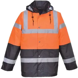 Portwest Warnschutz Kontrast Winter Verkehrsjacke Orange 4XL