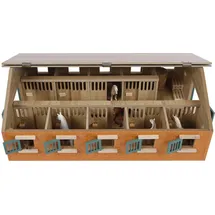 Kids Globe Farming Pferdestall mit 9 Boxen 1:32