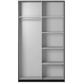 masseno Schwebetürenschrank BETTINA 120 x 210 x 61 cm Schwarz