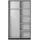 masseno Schwebetürenschrank BETTINA 120 x 210 x 61 cm Schwarz