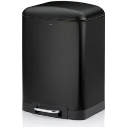 Treteimer Davino Metall schwarz Sil. Close 27,0x23,5x40,0cm 12,0l