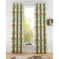 OTTO home Verdunkelungsvorhang OTTO HOME "Waldtiere" Gr. 3, bunt (orange, braun, gelbgrün), B:130cm H:225cm, Polyester, Gardinen, bedruckte Kindergardine, blickdicht, verschiedene Größen