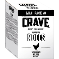 Crave 8x50g Crave Maxi High Protein Rolls Huhn Hundesnacks