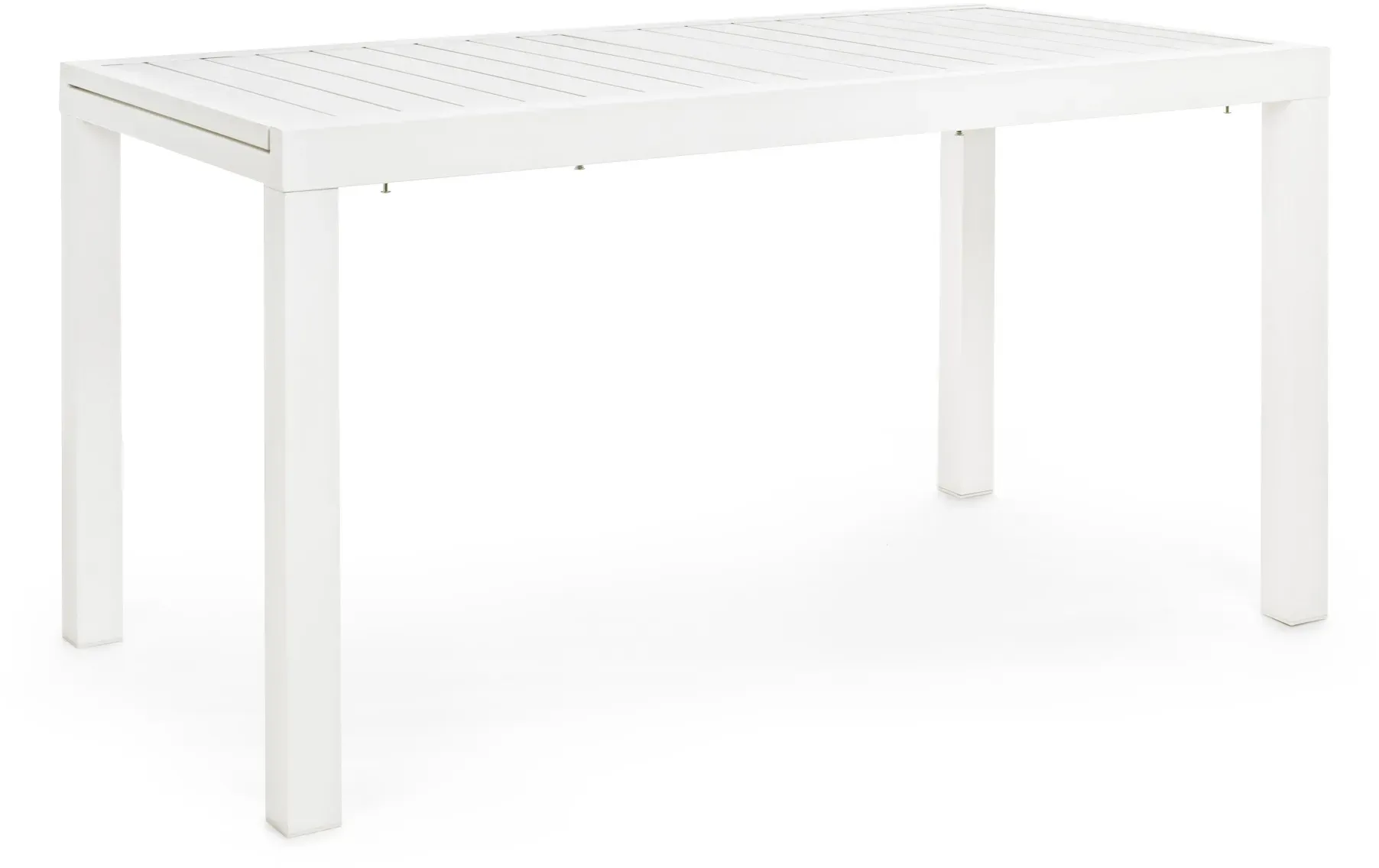 Gartentisch Hilde aus Aluminium, modern ausziehbar, rechteckig, weiß, für 6–8 Personen