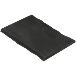 PERU | Gastro Tischplatte Baumkante | 160 x 90 cm | 6cm | Rechteckig | Schwarz