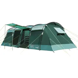 Tunnelzelt Montana Sleeper 10 Personen - Camping Zelt - 3 Schwarze Schlafkabinen One Size