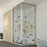 Idralite Urban Duo Duschkabine mit Falttür 90 x 75 cm ESG-Strukturglas