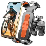 Rolgno Handyhalterung Fahrrad, [Schnell-Auslöse & 360° Drehbar] Handyhalterung Motorrad, Sicherer Schloss Handyhalter Fahrrad, Universaler Bike Phone Holder Fahrradlenker für 4,7"-6,9" Handys