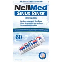 NeilMed Nasenspülsalz 60 Beutel – Salzlösung für Nasendusche, Isotonische Nasenspülung, Sanfte Nasenreinigung gegen Schnupfen & Allergien