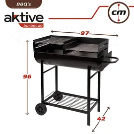Aktive Grillfest 97x42x96 cm schwarz