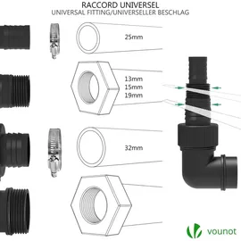 VOUNOT Schmutzwasserpumpe Tauchpumpe Schmutzwasser mit Integriertem Schwimmer, Abwasserpumpe Fördermenge 8000 l/h, Förderhöhe max 5.5 m, Eintauchtiefe max. 7 m, 10 m Anschlusskabel