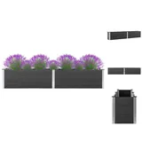 vidaXL Garten-Hochbeet 200x50x54 cm WPC Grau