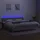vidaXL Boxspringbett mit Matratze & LED Hellgrau 200x200 cm Stoff